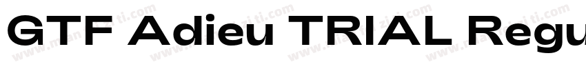 GTF Adieu TRIAL Regular字体转换